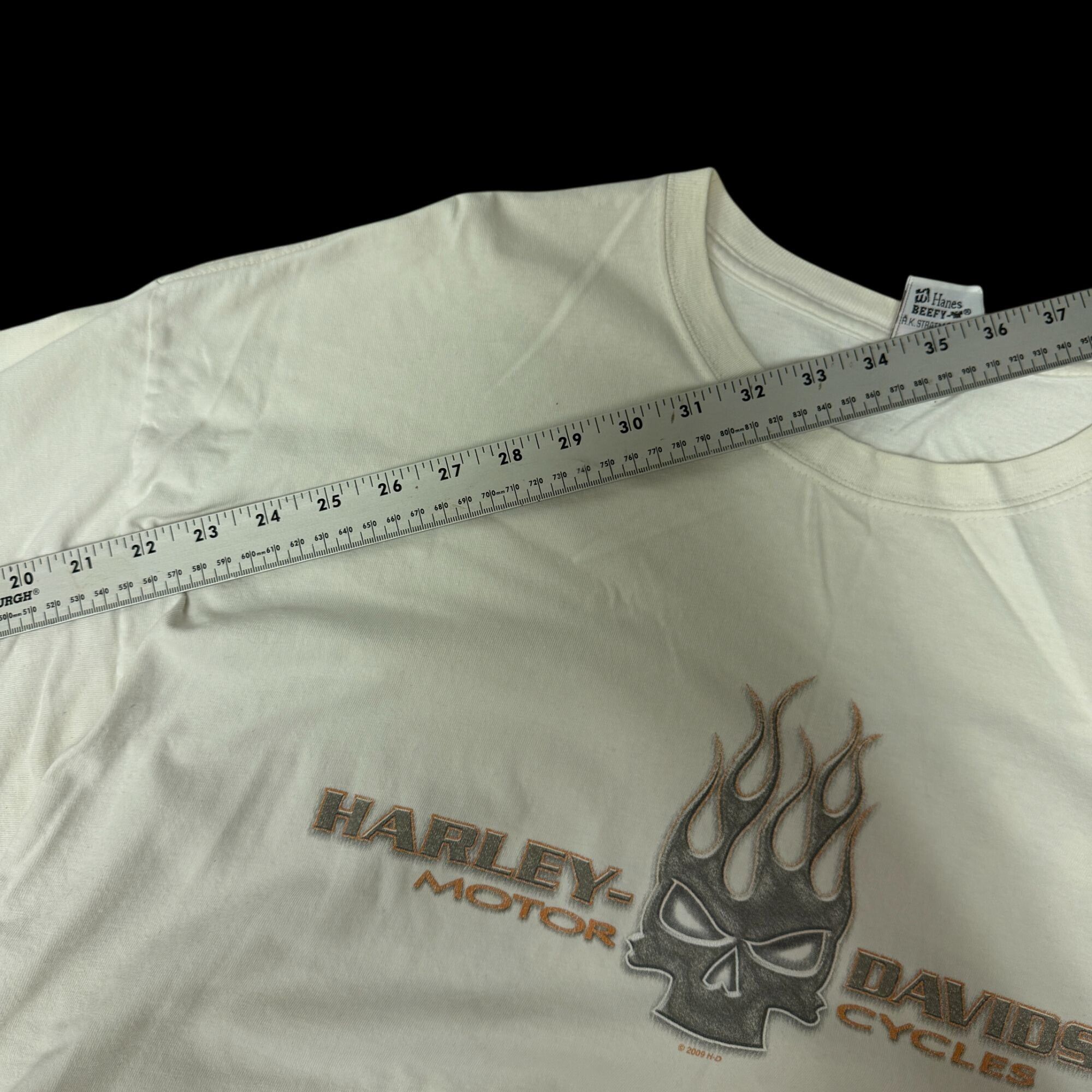 Harley Davidson H-D COWBOYS Alamo City TEXAS Motorcycle Flaming SKULL Biker Size US XXL / EU 58 / 5 - 14 Thumbnail