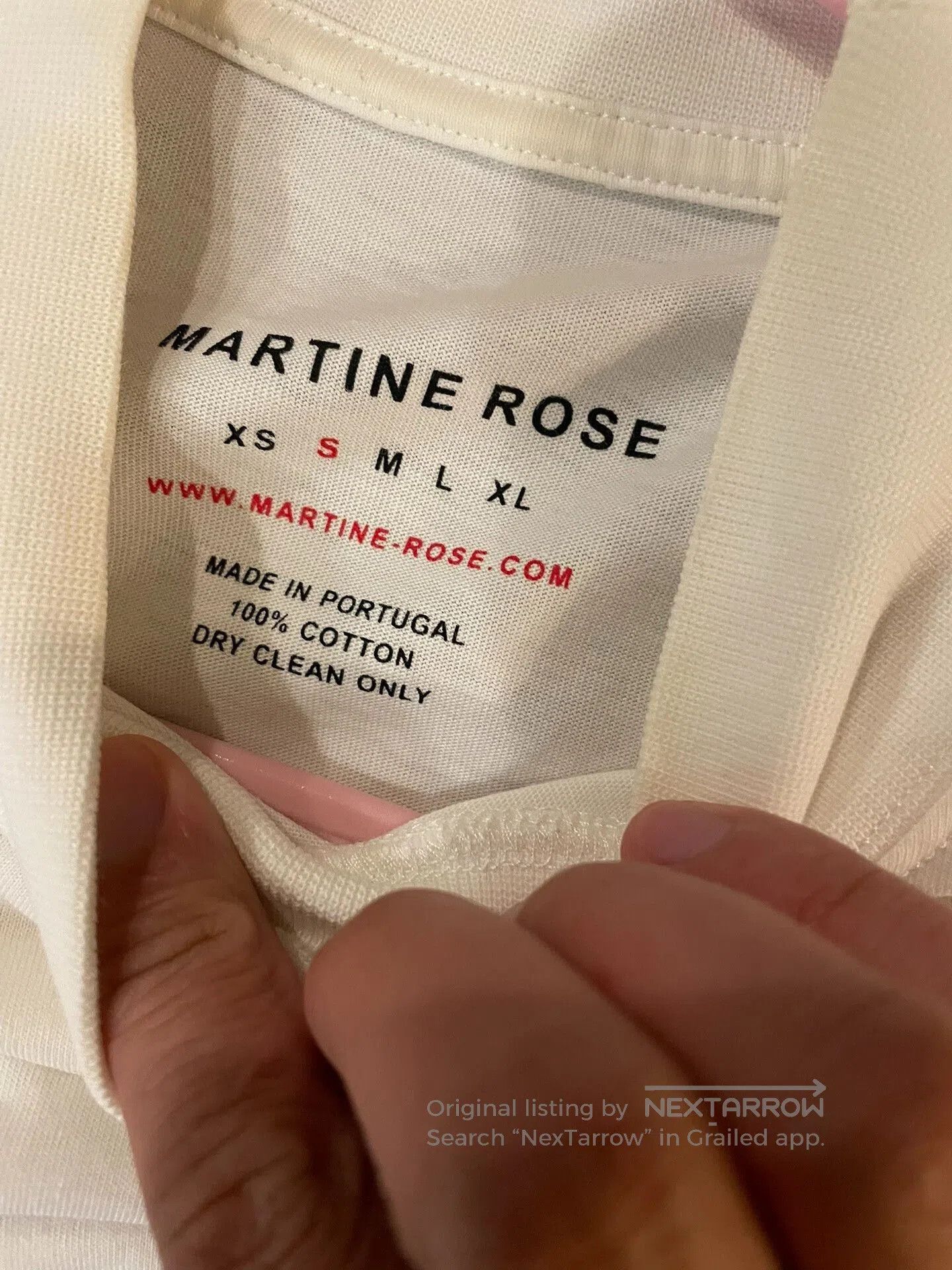 Martine Rose Martine Rose Long Sleeve T-Shirt in White. Size US S / EU 44-46 / 1 - 4 Thumbnail