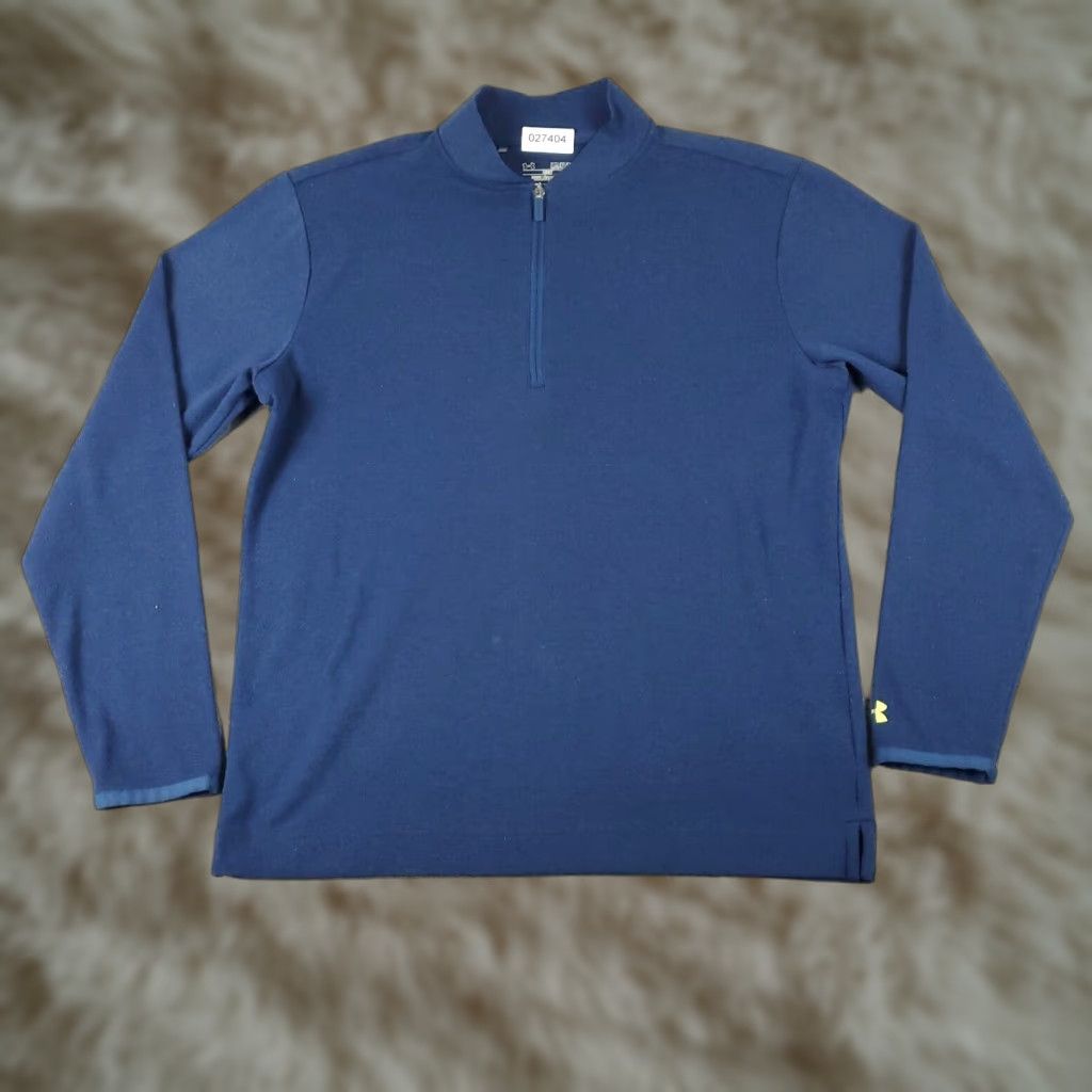 Under Armour Under Armour Sweater Mens Medium Blue Allseasons Pullover 1/4 Zip Sweatshirt Size US M / EU 48-50 / 2 - 1 Thumbnail