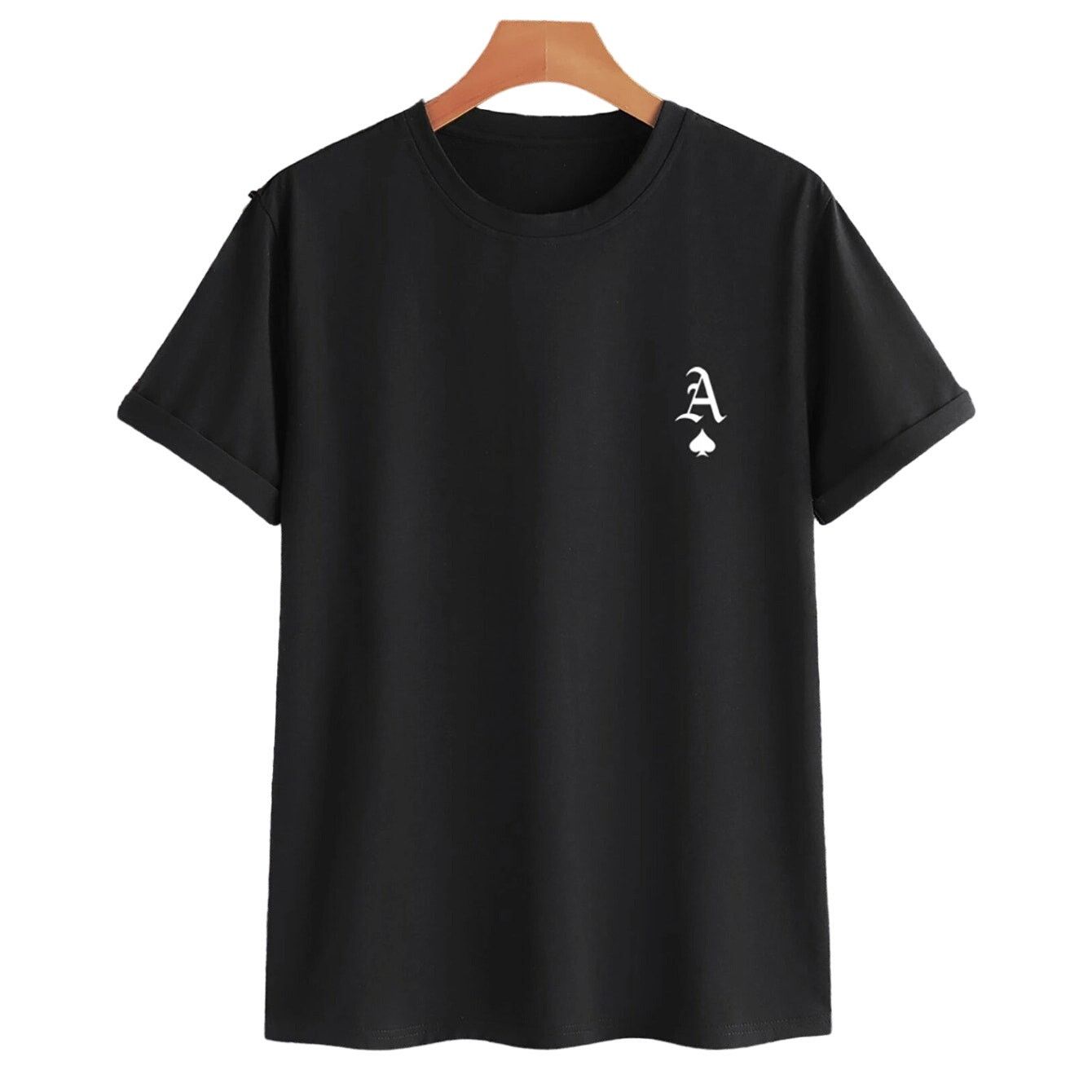 Shein Men's Playing Card Print Tee in Black, Size S Size S / US 4 / IT 40 - 1 Thumbnail
