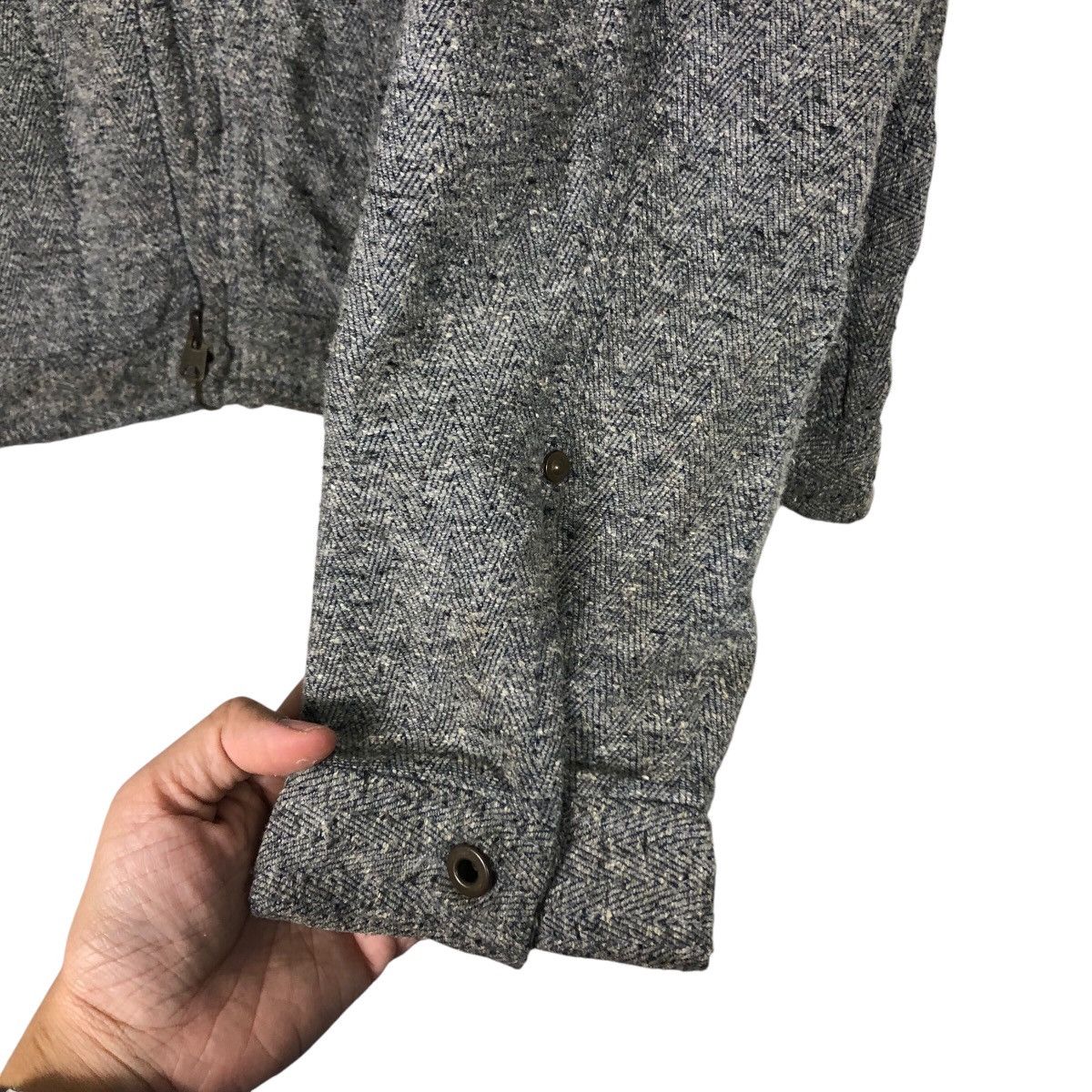 Johnbull 📌Vintage Zipper Biker Jacket Johnbull Herringbone Design Size US L / EU 52-54 / 3 - 16 Thumbnail