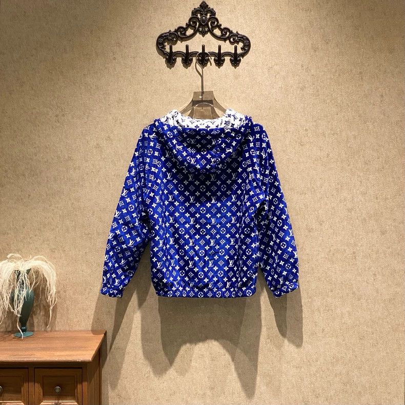 Louis Vuitton Louis Vuitton Navy print and floral print hooded jacket Size XS / US 0-2 / IT 36-38 - 2 Thumbnail