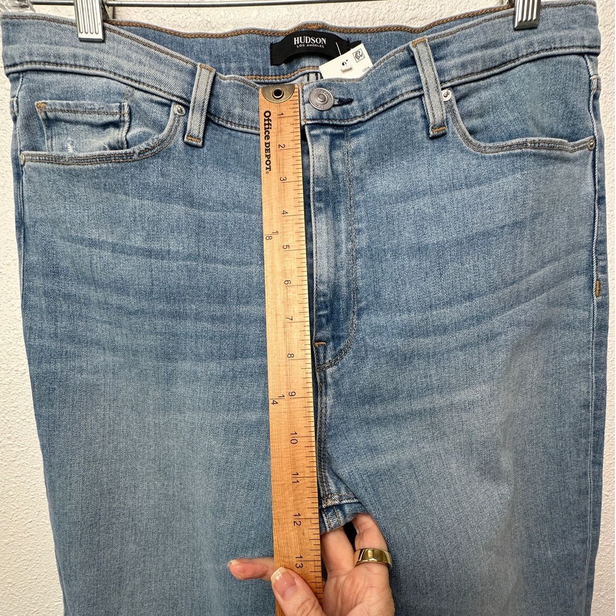 Hudson NWT Hudson Barbara High Waist Crop Straight Jeans Blue 33 Size 33" - 12 Thumbnail