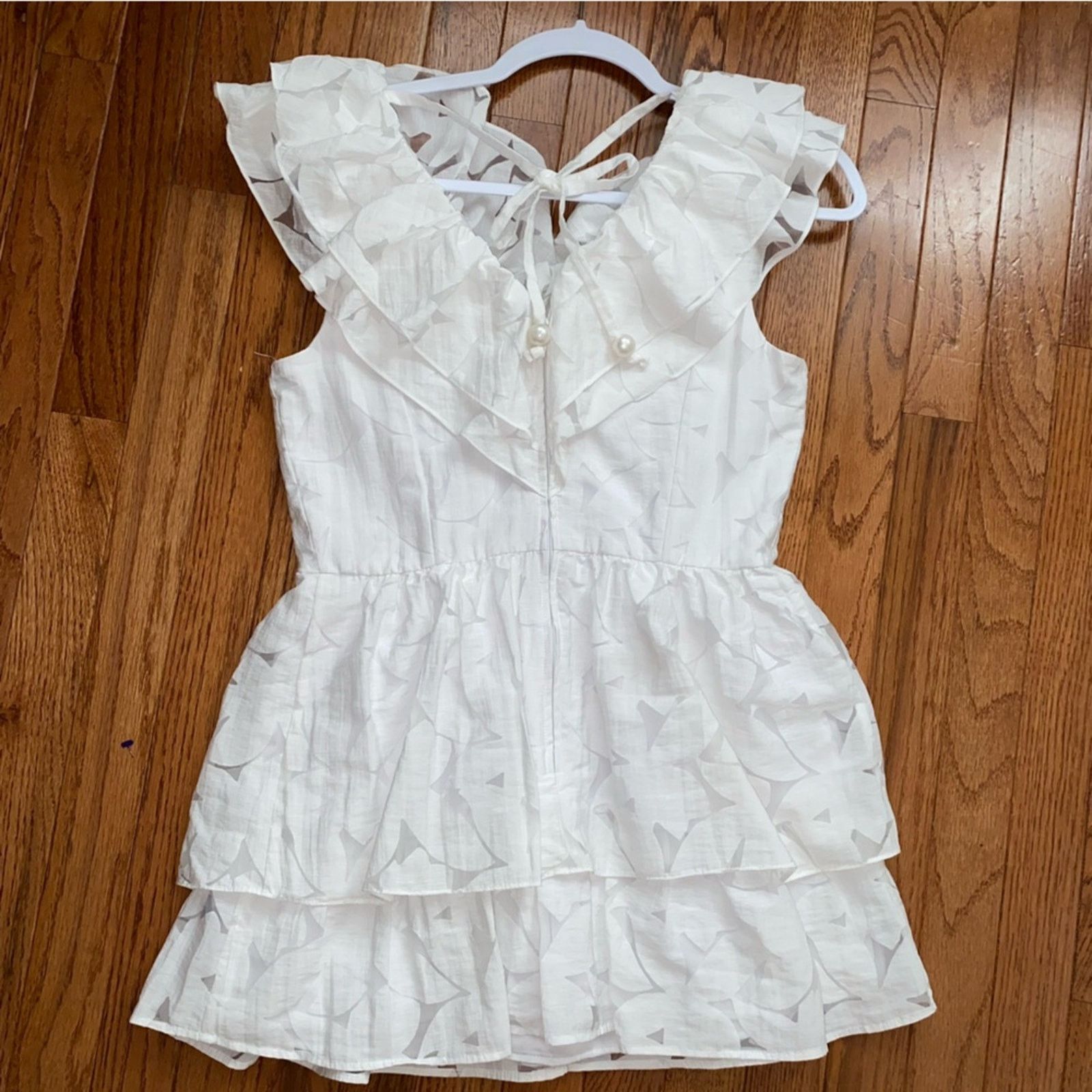 Lilly Pulitzer Lilly Pulitzer $278 Ritamarie White Ruffle Mini Dress 2 Size XS / US 0-2 / IT 36-38 - 4 Thumbnail