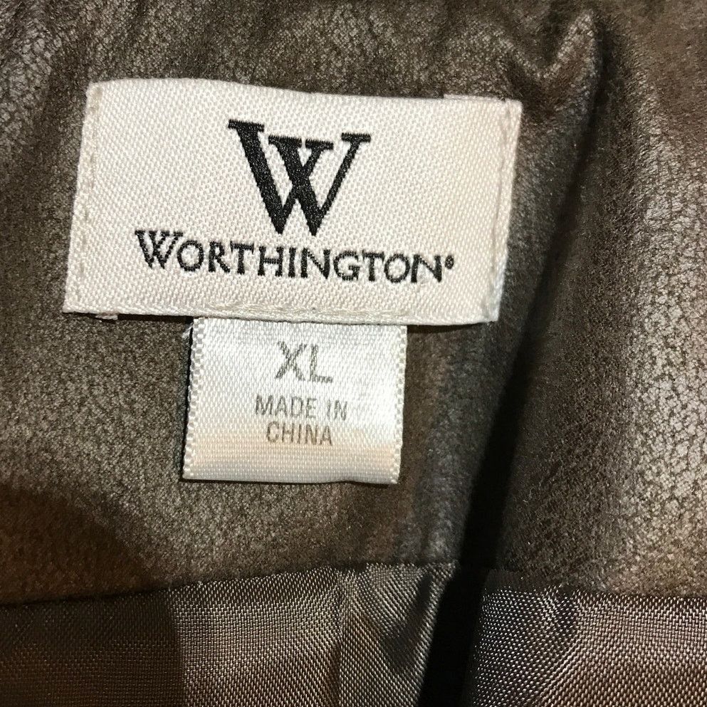 Worthington Worthington Vintage Brown V-neck Long Sleeve Jacket XL Size XL / US 12-14 / IT 48-50 - 3 Thumbnail