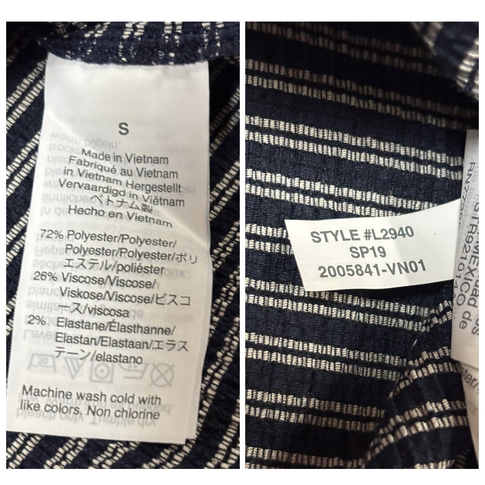 Madewell Madewell Striped Puff Sleeve Peasant Top Medium Navy Blue Size M / US 6-8 / IT 42-44 - 5 Thumbnail
