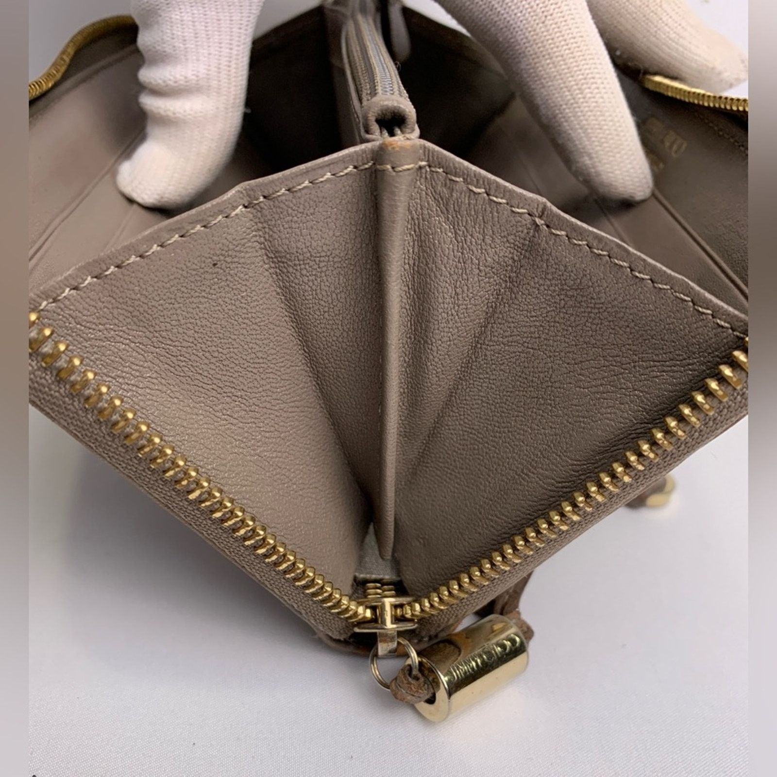 Jimmy Choo Jimmy Choo Filipe Star-Studded Brown Leather Zip Long Wallet Size ONE SIZE - 14 Thumbnail