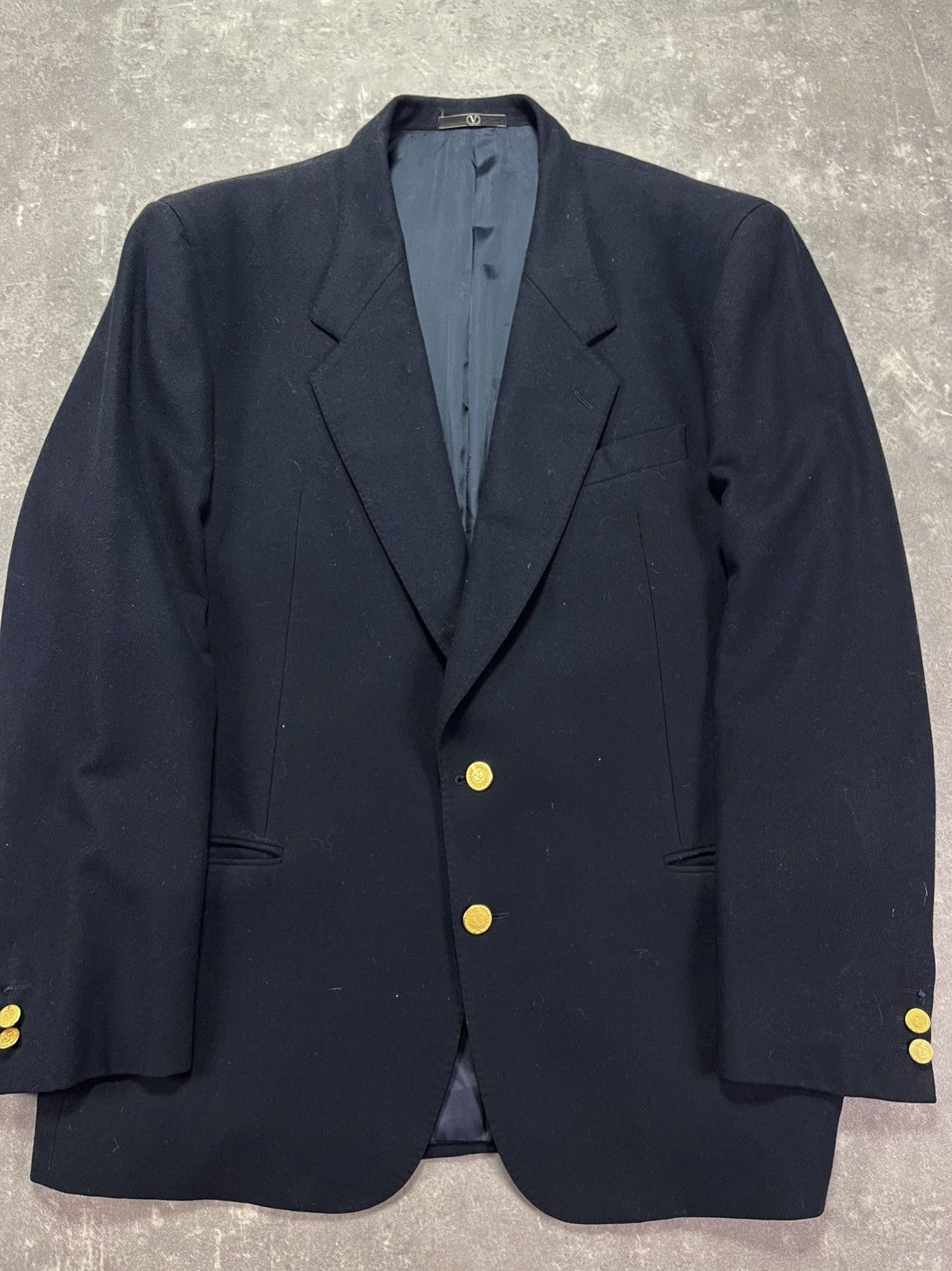 Valentino 90s Valentino Garavani Uomo Gold Buttons Blazer Jacket 52 Size 42R - 7 Thumbnail