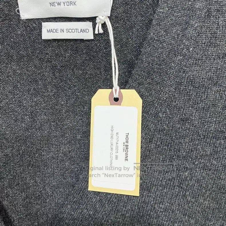 Thom Browne Thom Browne Dark Gray Cashmere Cardigan Size US XXS / EU 40 - 5 Thumbnail