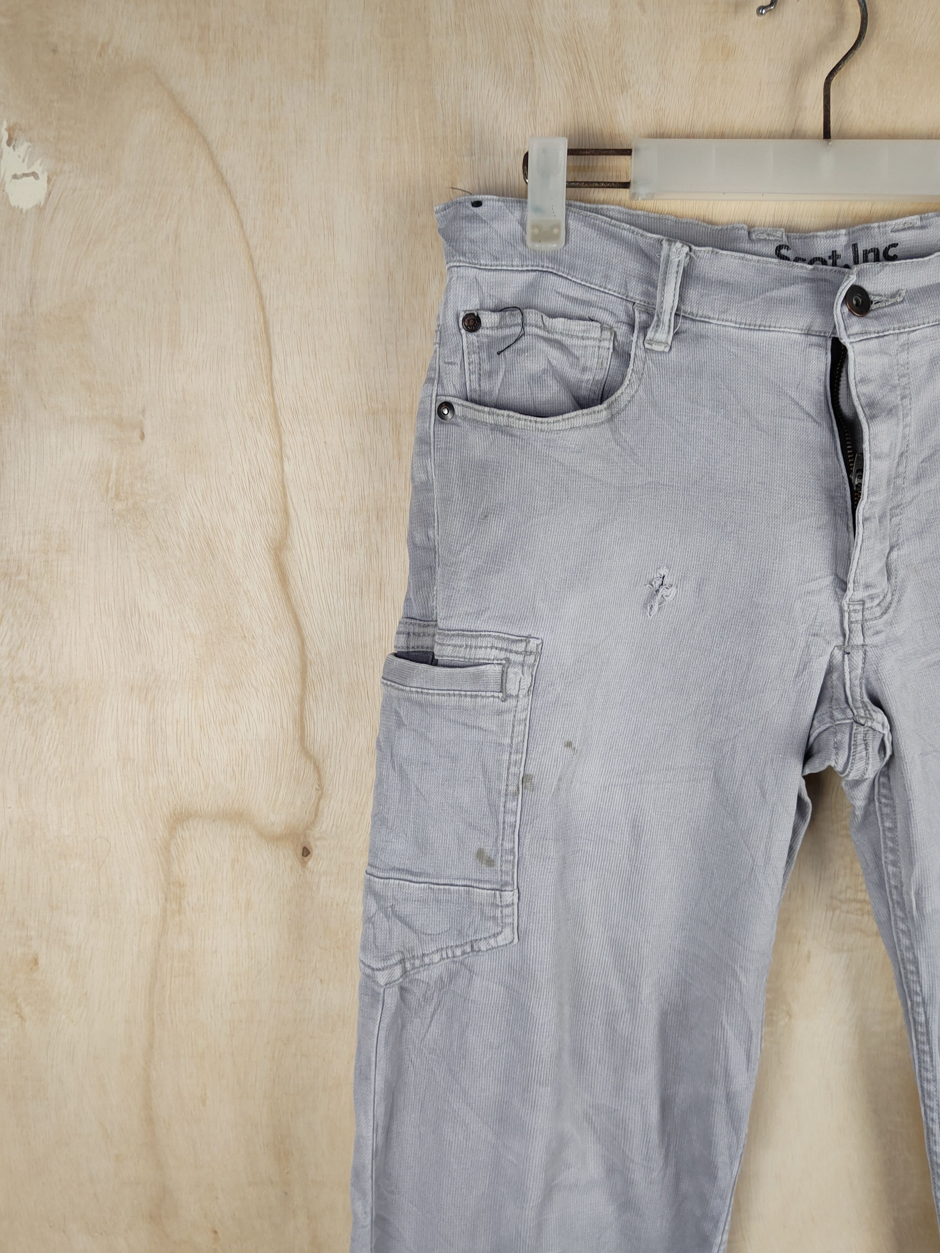Japanese Brand Scot.inc Gray Distressed Ripped Jeans #S2438 Size US 31 - 3 Thumbnail