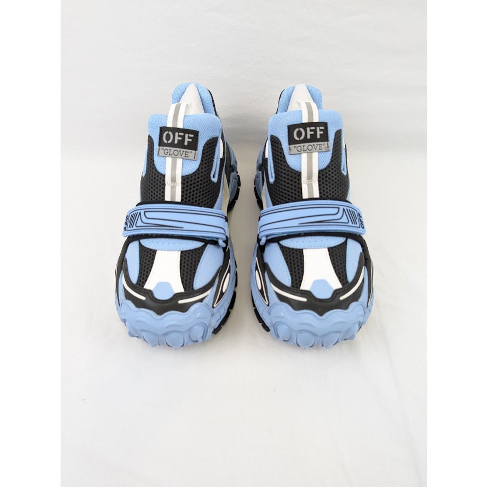 Off-White o1rshd1 Glove Slip On Sneakers in Light Blue/Black Size US 11 / EU 44 - 18 Thumbnail