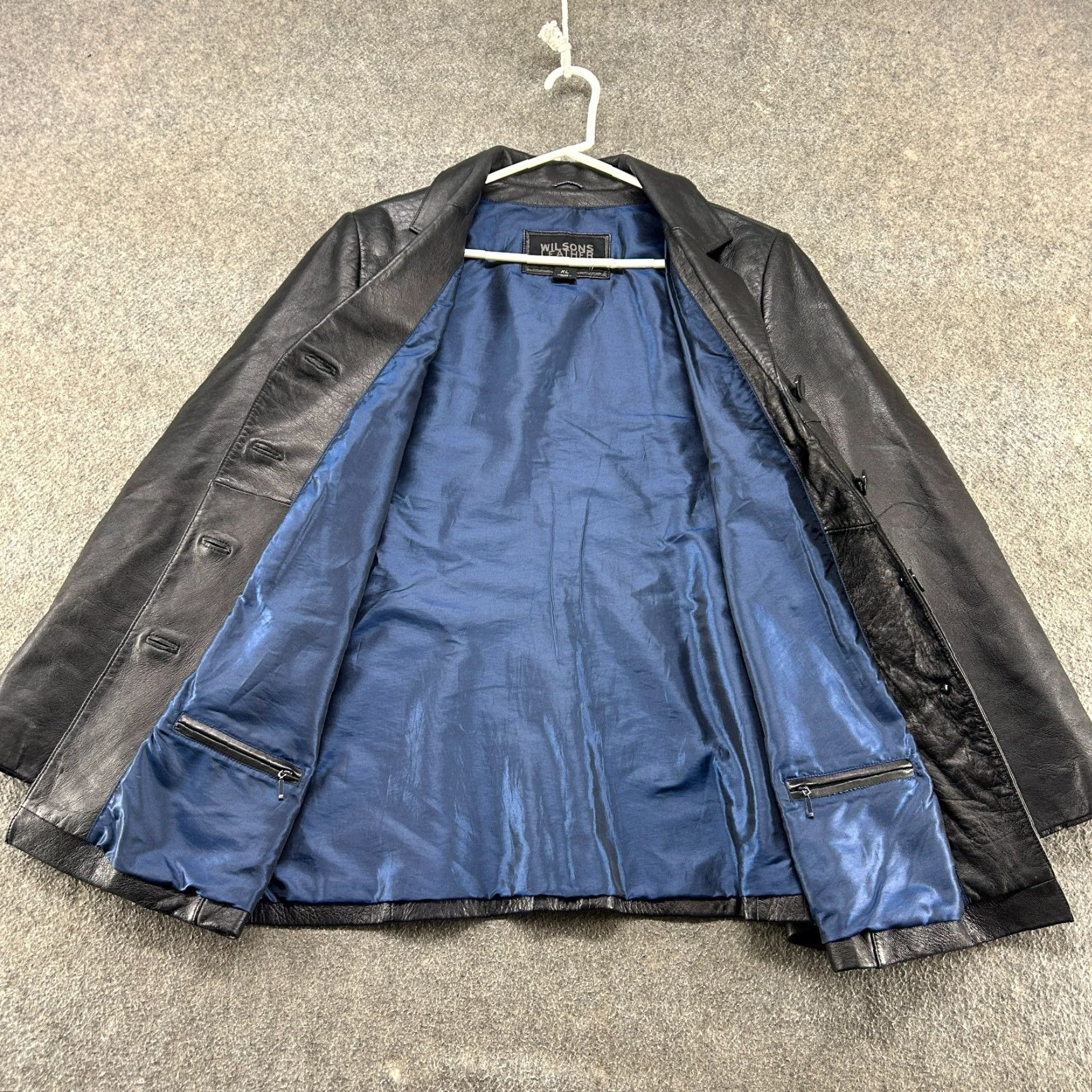 Vintage VINTAGE Wilsons Leather Coat Womens XL Black Pelle Studio Genuine Real Jacket Overcoat Mid-Length Paisley 90s Pockets Lined Outdoor Womens Size XL / US 12-14 / IT 48-50 - 2 Thumbnail