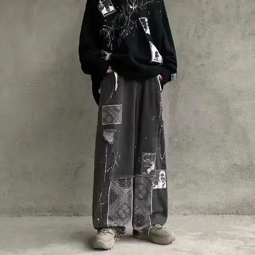 Other Black Trousers Personality Hip-Hop Street Jeans Size US 30 / EU 46 - 1 Thumbnail