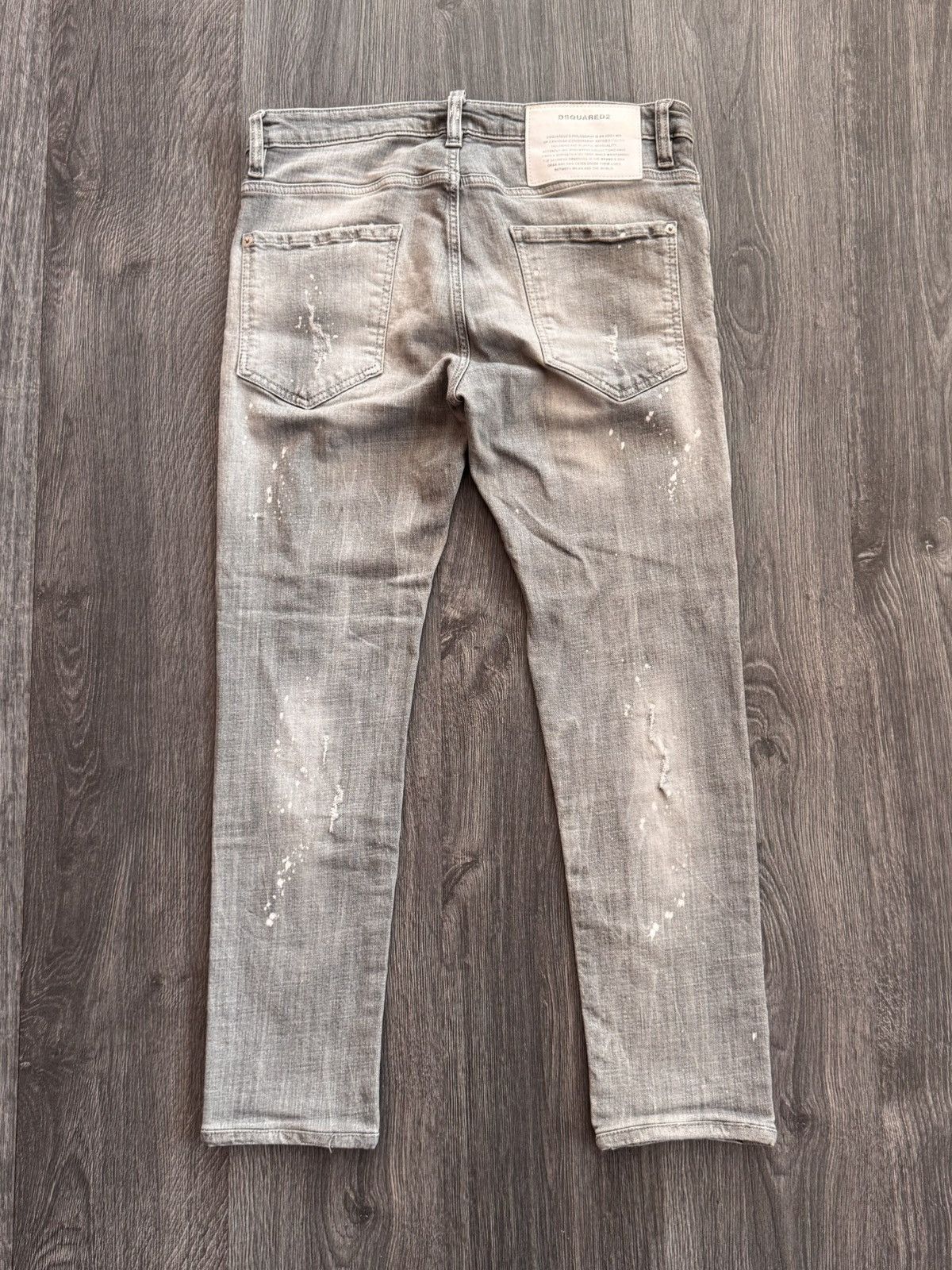Dsquared2 Dsquared 2 Gray Washed Painted Denim Jeans Size US 34 / EU 50 - 7 Thumbnail