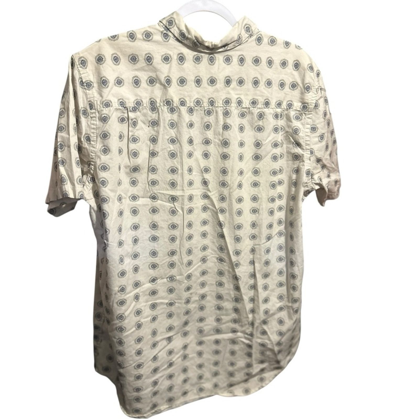 Hurley Hurley Cream and Blue Geometric Casual Shirt Mens XL Size US XL / EU 56 / 4 - 3 Thumbnail