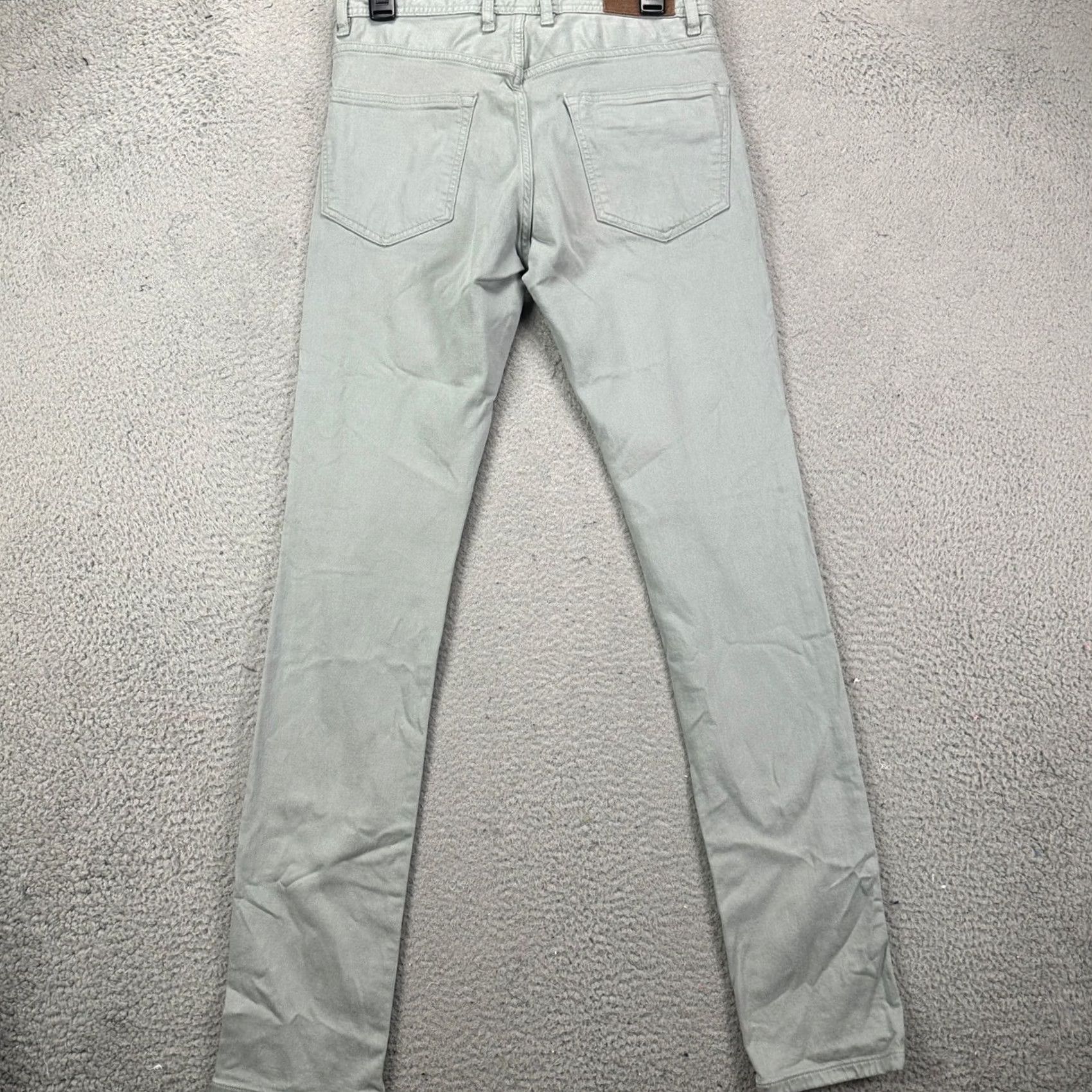 johnnie-O Johnnie-O Jeans Slim Fit Mens 30X34 Light Gray Stretch 5 Pockets Denim Casual Shirt? Size US 30 / EU 46 - 2 Thumbnail