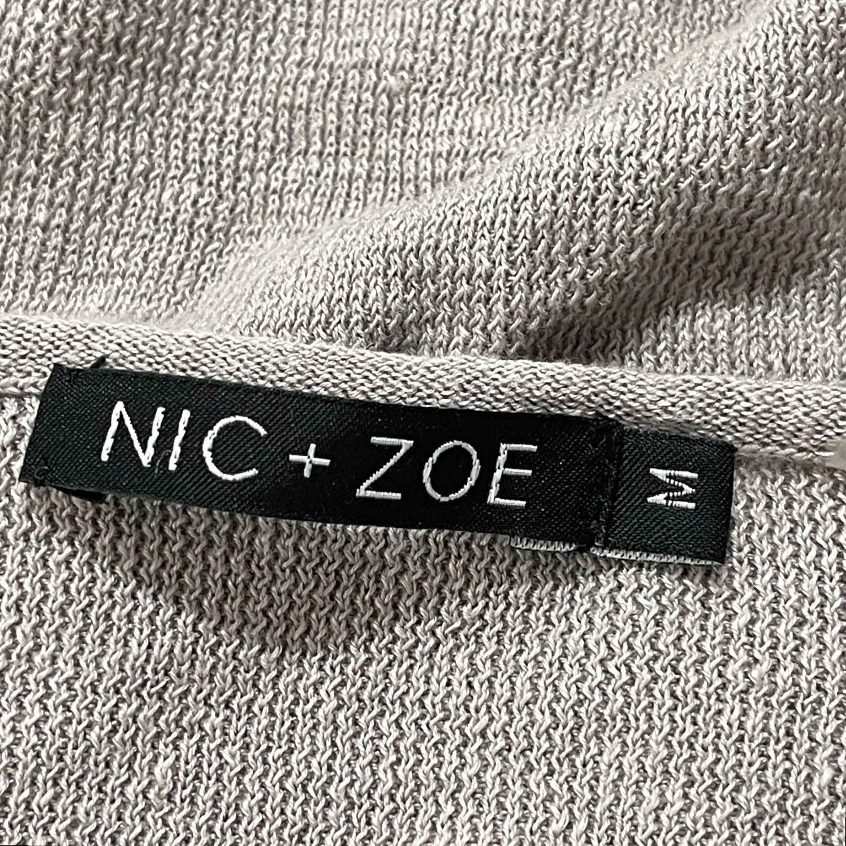 NIC+ZOE NIC ZOE Top Womens M Gray Green Linen Cotton Modal Sleeveless Tank Y2K Fairy Bohemian Casual Streetwear Womens Size M / US 6-8 / IT 42-44 - 3 Thumbnail