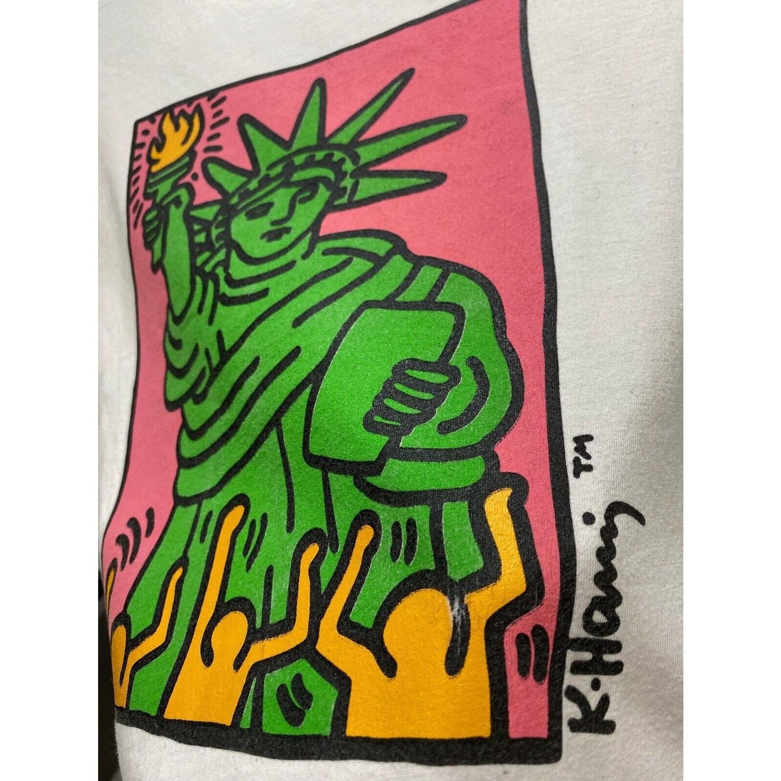 Keith Haring Keith Haring Statue Of Liberty T-shirt Size L White Size US L / EU 52-54 / 3 - 12 Thumbnail