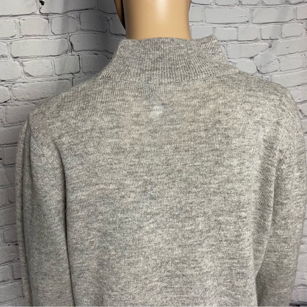 MILLY NWT New $350 Milly Wool Cashmere Ruffle Cuff Mock Neck Grey Size M / US 6-8 / IT 42-44 - 8 Thumbnail