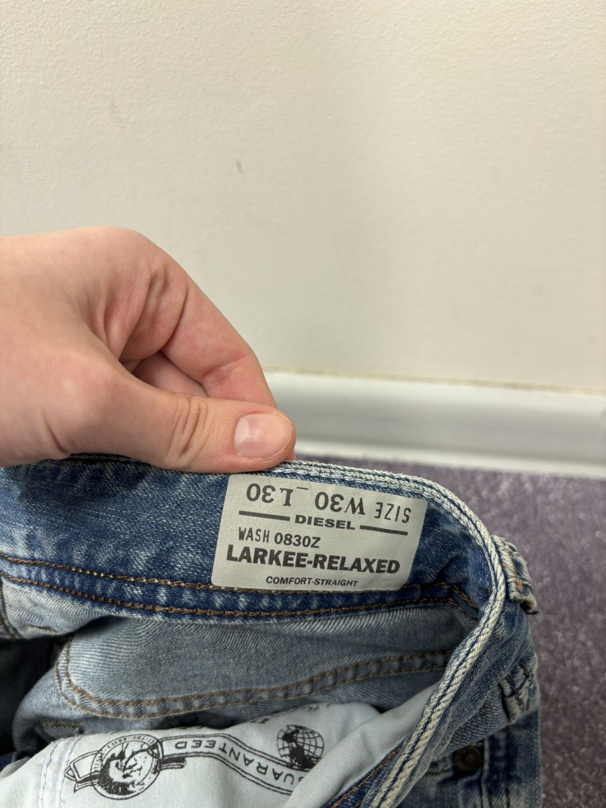 Diesel Diesel Larkee Relaxed NWT Comfort Straight Men’s Denim Jeans Size US 30 / EU 46 - 11 Thumbnail