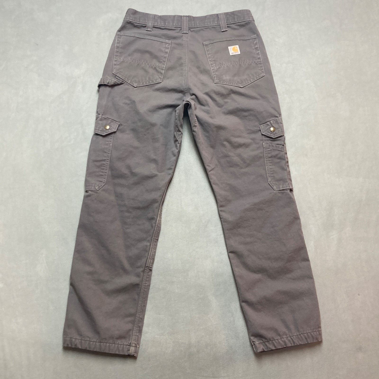 Carhartt Carhartt Double Knee Ripstop Cargo Flannel Lined 33x30 Gray Size US 33 - 2 Thumbnail