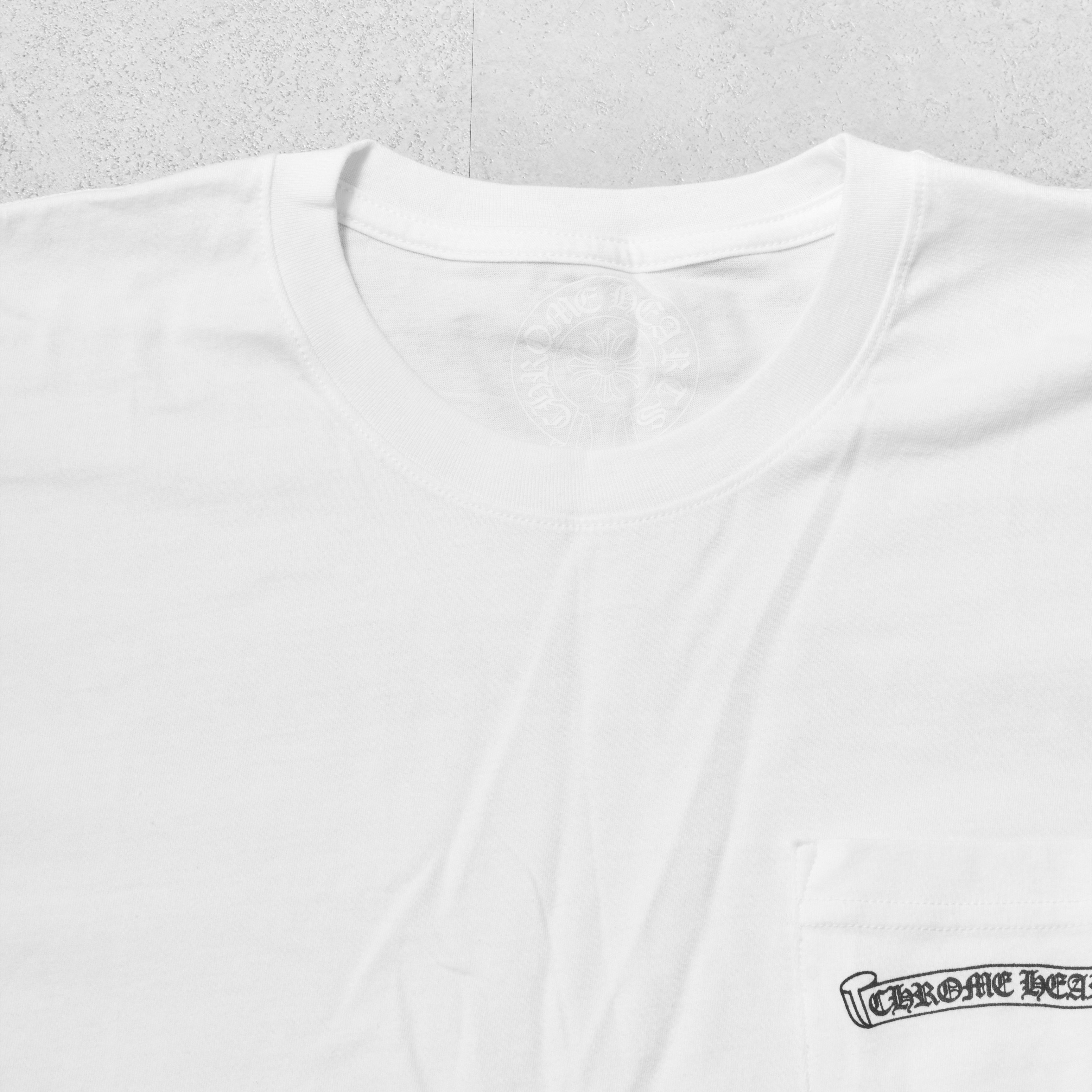 Chrome Hearts CHROME HEARTS Scroll Logo T Shirt WHITE Size US L / EU 52-54 / 3 - 5 Thumbnail