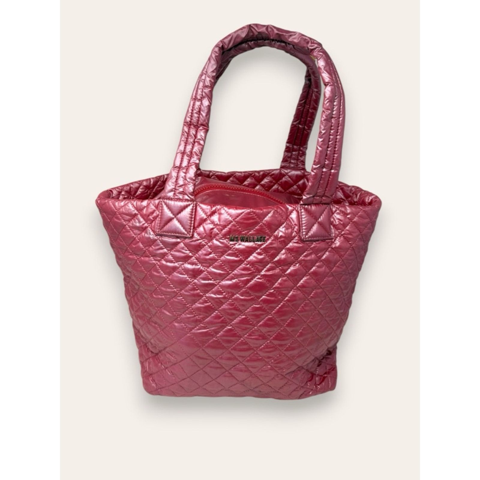 MZ Wallace MZ Wallace Medium Metro Tote Garnet Quil Red Iridescent Size ONE SIZE - 1 Thumbnail