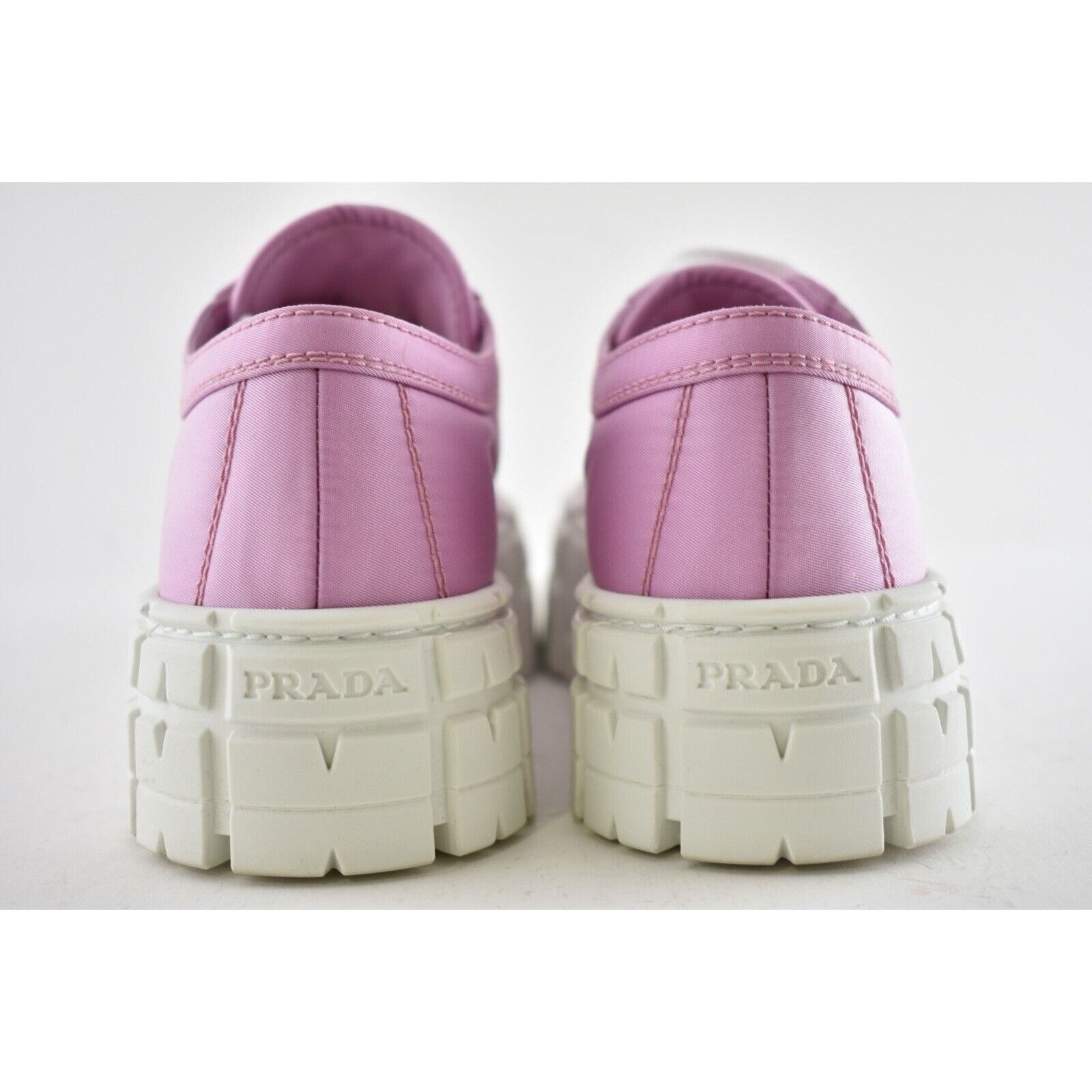 Prada Platform Lug Sole Lace Up Flat Low Top Trainer Sneaker 37 Size US 7 / IT 37 - 9 Thumbnail