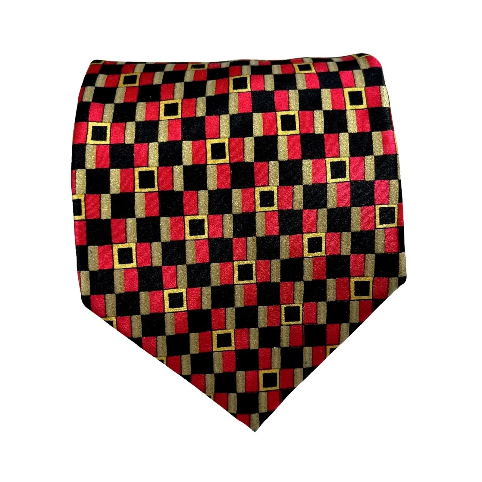 Brioni Brioni Silk Tie Geometric Multicolor Made in Italy Mens Tie Long 61.5" 3.5" Width")) Size ONE SIZE - 2 Thumbnail