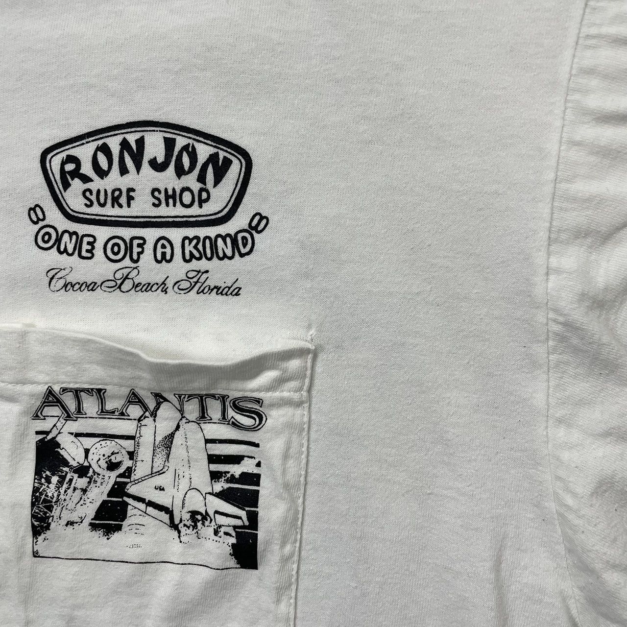 Ron Jon Surf Shop × Vintage 1989 RON JON Pocket T-Shirt Space Shuttle NASA Graphic Size US XL / EU 56 / 4 - 7 Thumbnail
