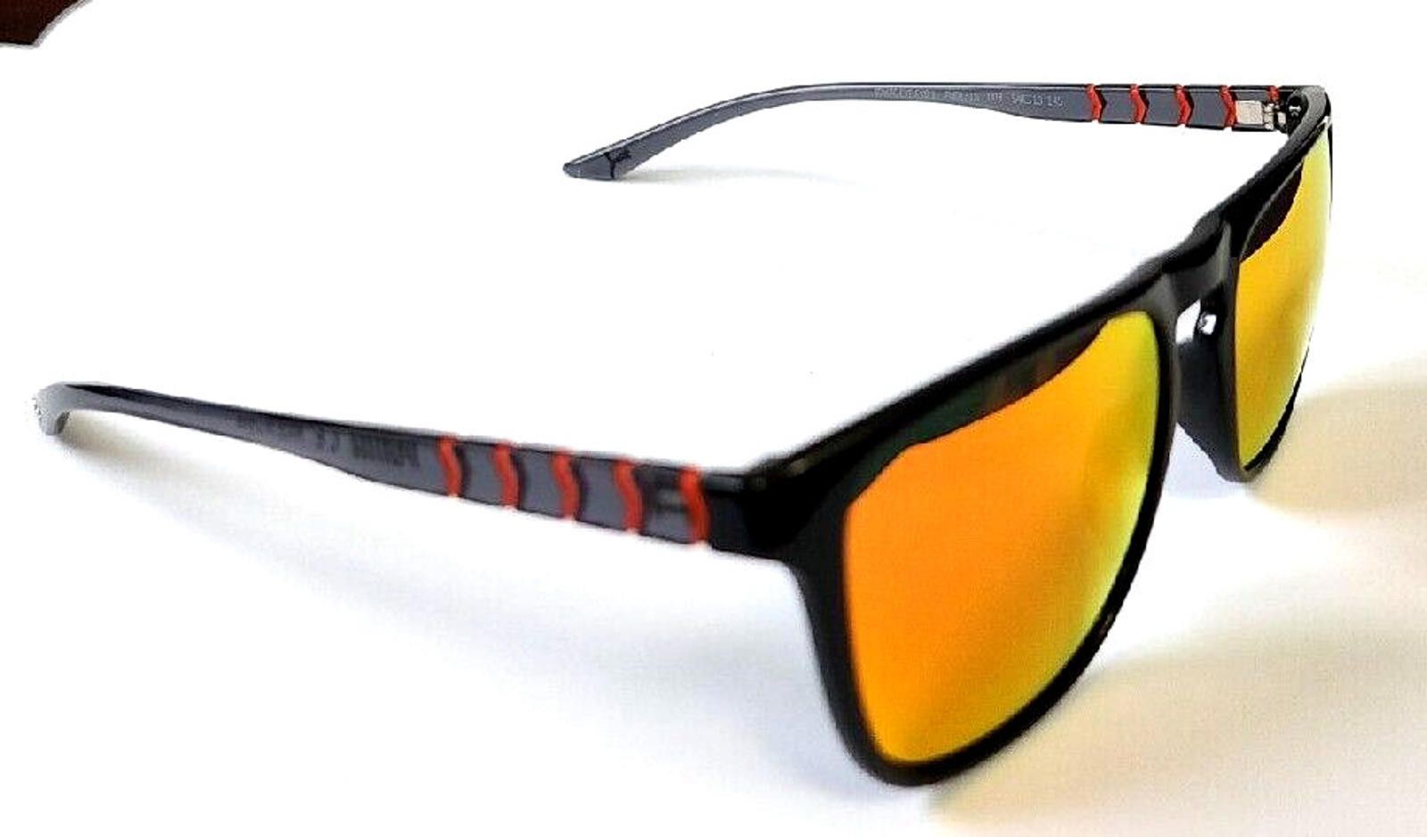Puma PUMA PU0131S 003 Ignite Black Orange Sunglasses 54-19 145 Size ONE SIZE - 4 Thumbnail