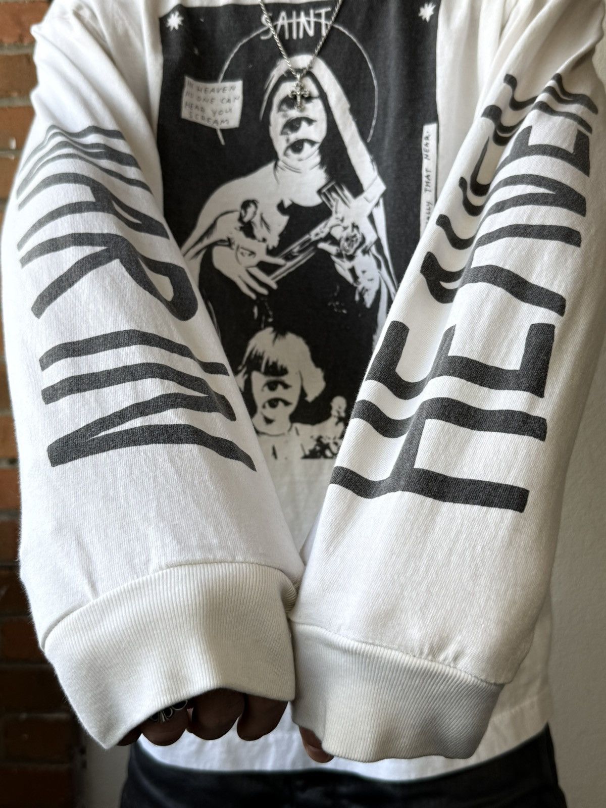 Saint Michael Saint Michael War In Heaven Long Sleeve T-Shirt Size US XL / EU 56 / 4 - 2 Thumbnail