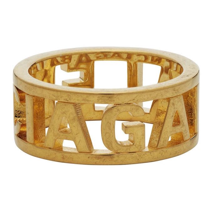 Balenciaga o1bcso1str1024 Size: S / Logo Bracelet in Gold Size ONE SIZE - 5 Thumbnail