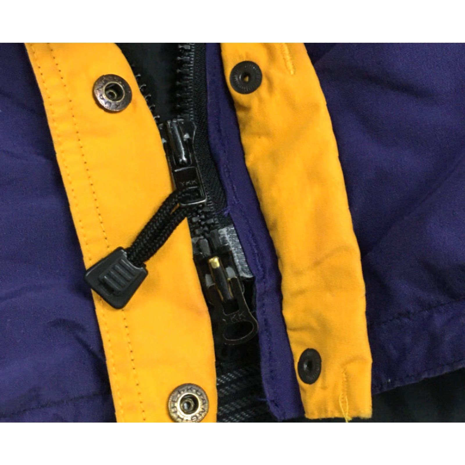 Etro VINTAGE Solstice Microshed Ski Jacket Women's M Purple Yellow Nylon Zip 90s Style Parka Mens? Women? Size M / US 6-8 / IT 42-44 - 5 Thumbnail