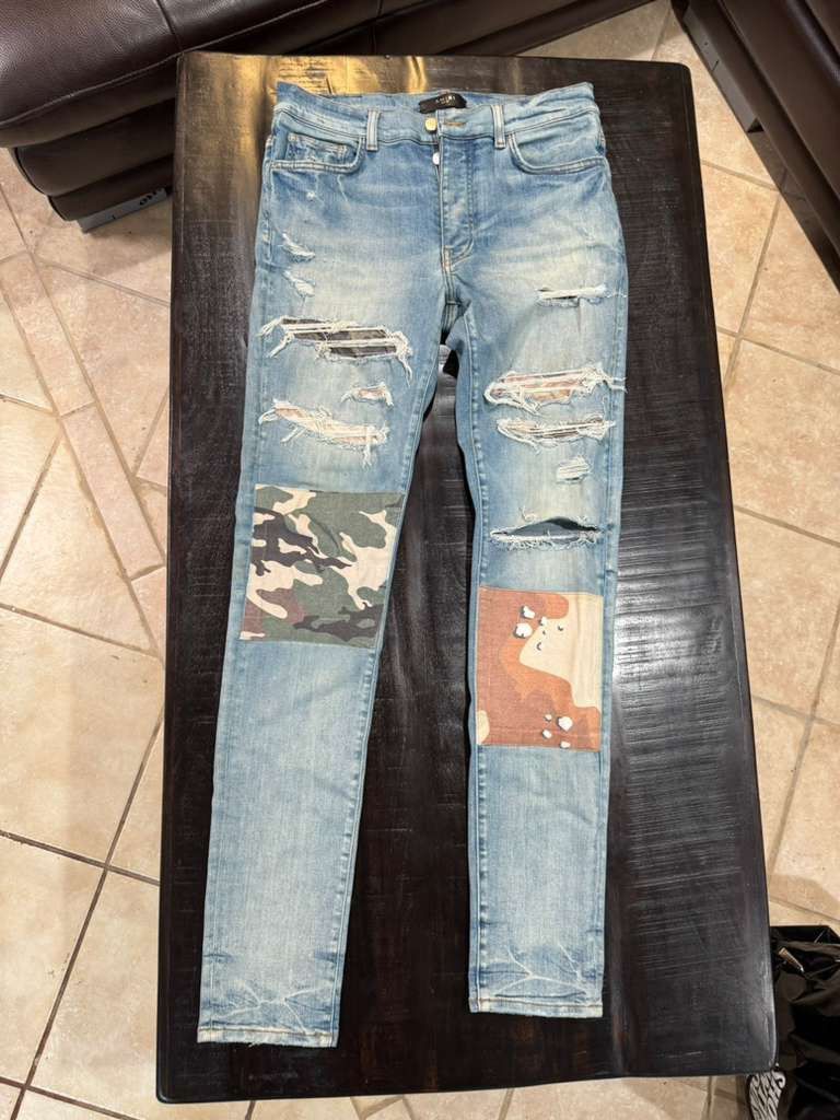 Amiri Amiri camo patch jeans Size US 32 / EU 48 - 1 Thumbnail