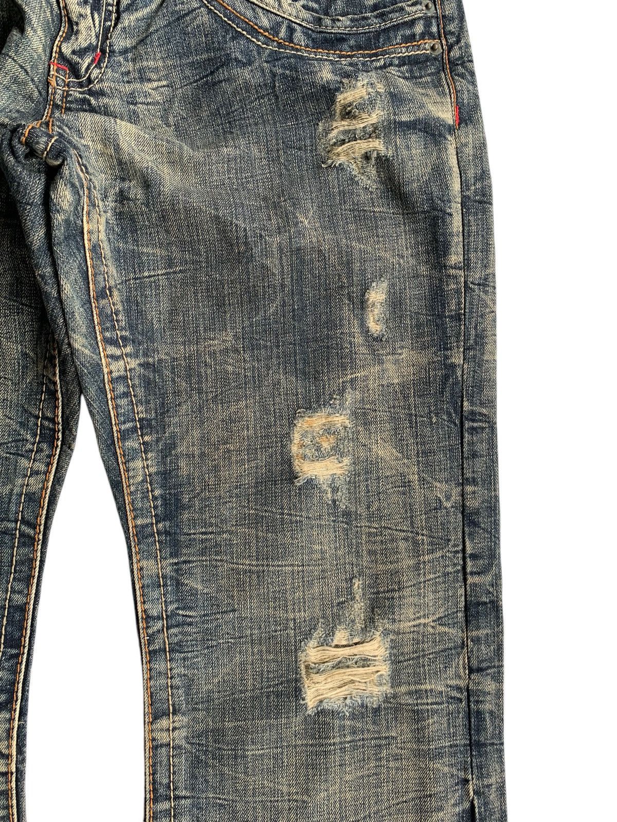 FLARE💥 SEMANTIC DESIGN JAPANESE PUNK STYLE DISTRESSED DENIM☠️