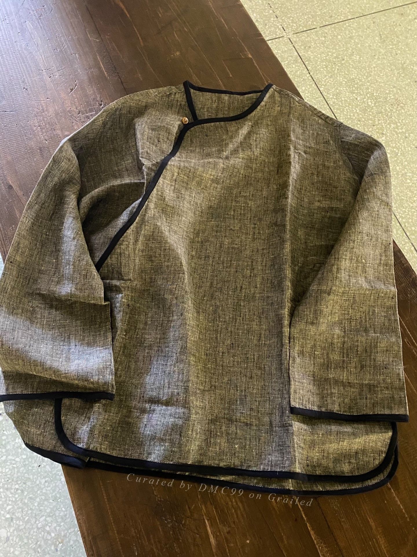 Other Natural Handwoven Linen Chinese Coat Size M / US 6-8 / IT 42-44 - 1 Thumbnail