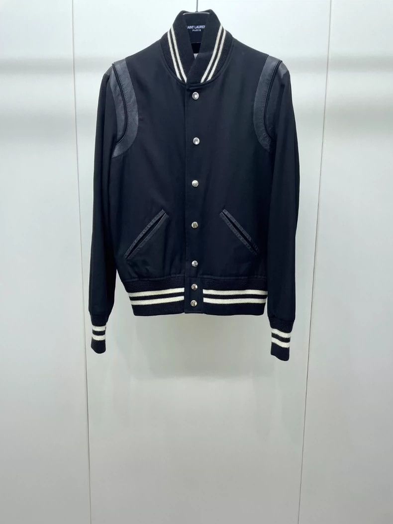 Yves Saint Laurent Saint LaruentBlack patchwork leather jacket 2502-Nextarrow Size US S / EU 44-46 / 1 - 1 Thumbnail