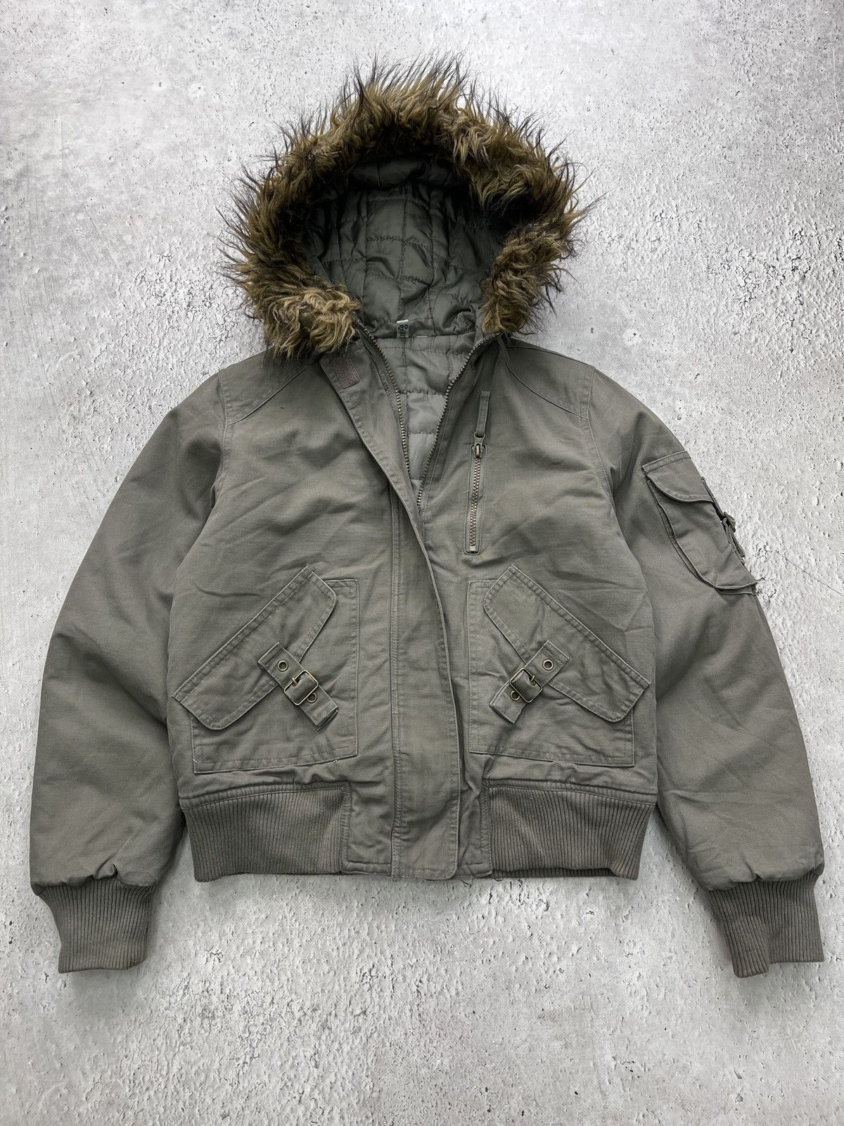 Hysteric Glamour Fur military khaki cropped bomber hysteric glamour style Size US S / EU 44-46 / 1 - 1 Thumbnail