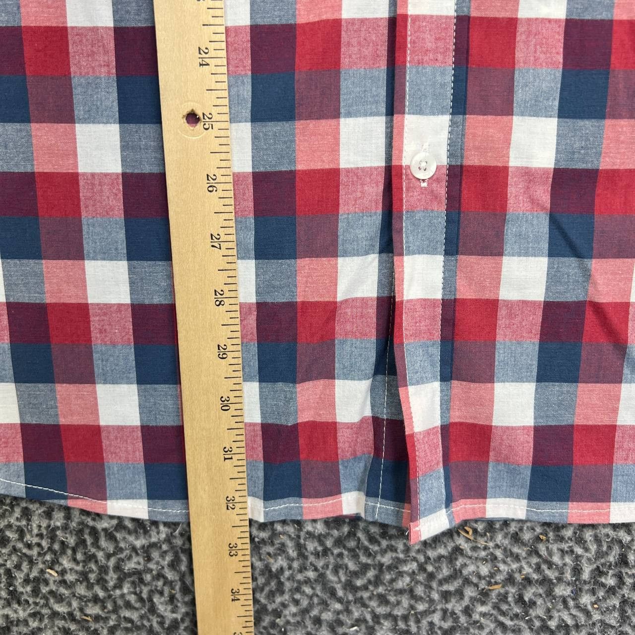 Lee Lee Button Down Shirt XXL Regular Fit Stretch Gingham Plaid Size US XXL / EU 58 / 5 - 4 Thumbnail