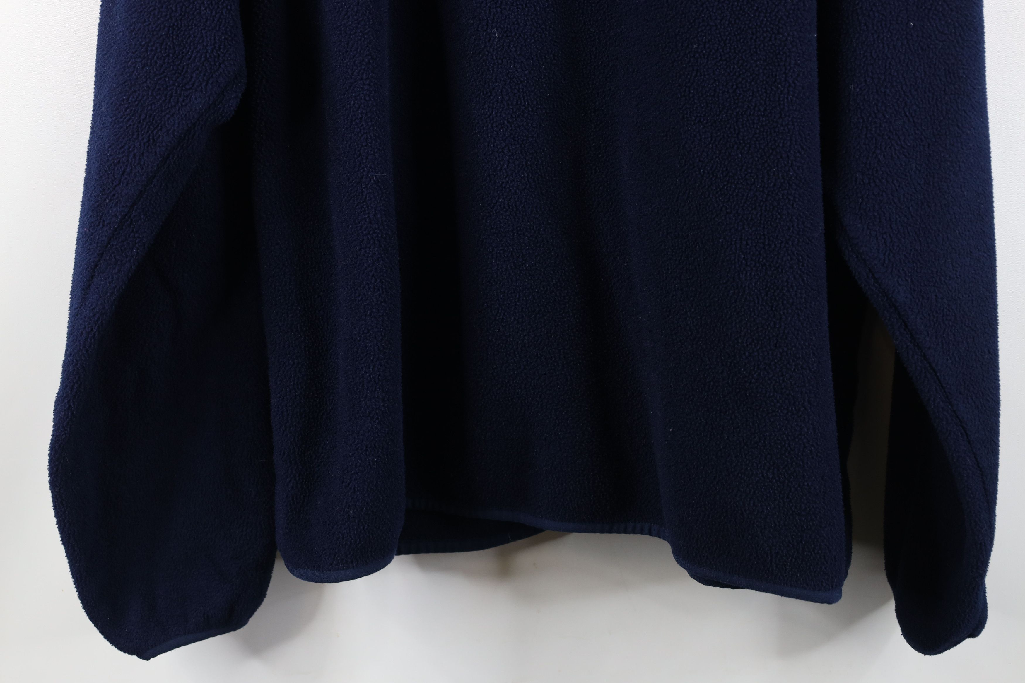 Lands' End Vintage 90s Lands End Blank Full Zip Fleece Jacket Navy Blue Size US XXL / EU 58 / 5 - 16 Thumbnail