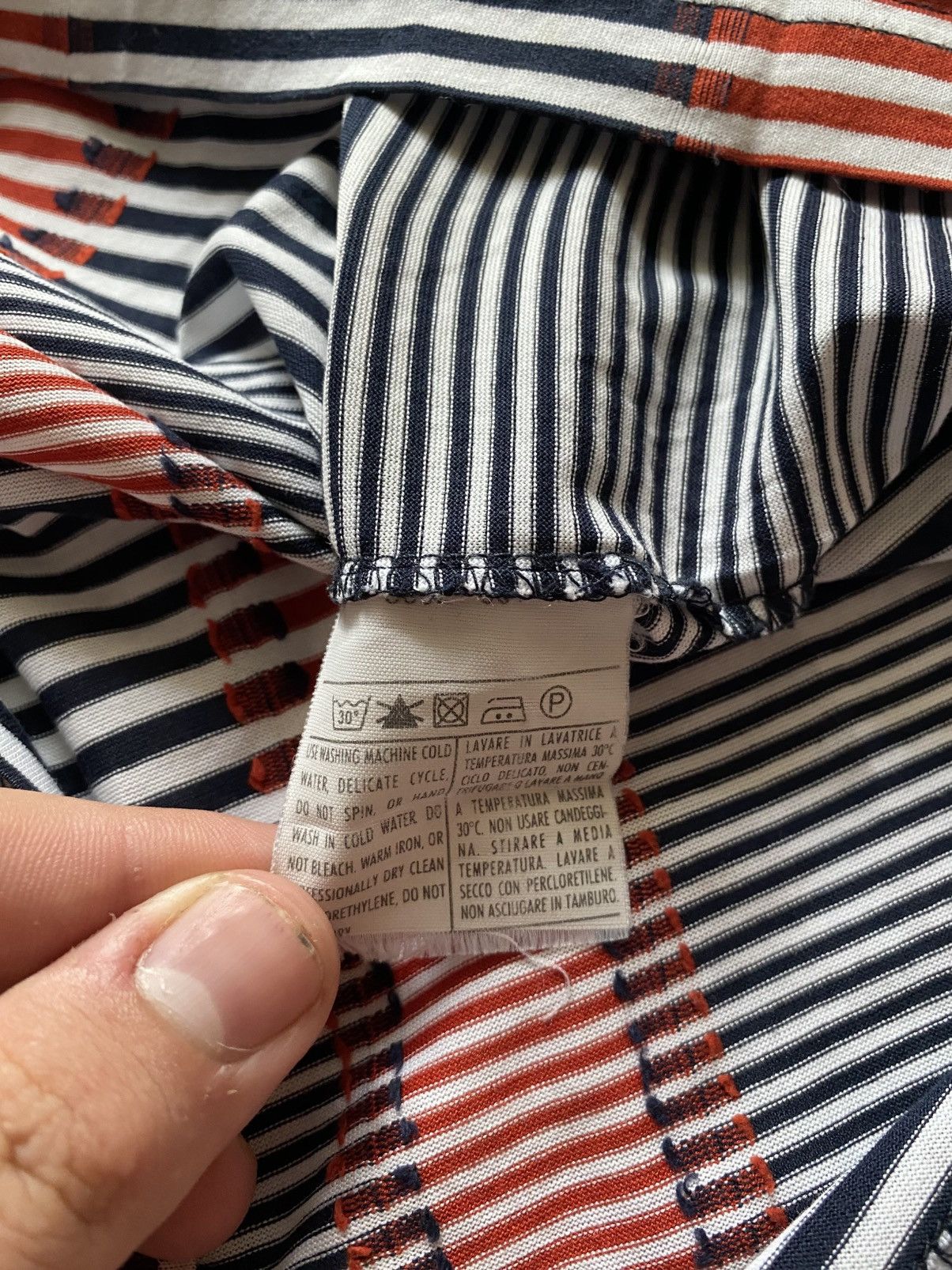 Salvatore Ferragamo Vintage Salvatore Ferragamo Luxury Striped Polo Shirt Size M Size US M / EU 48-50 / 2 - 9 Thumbnail