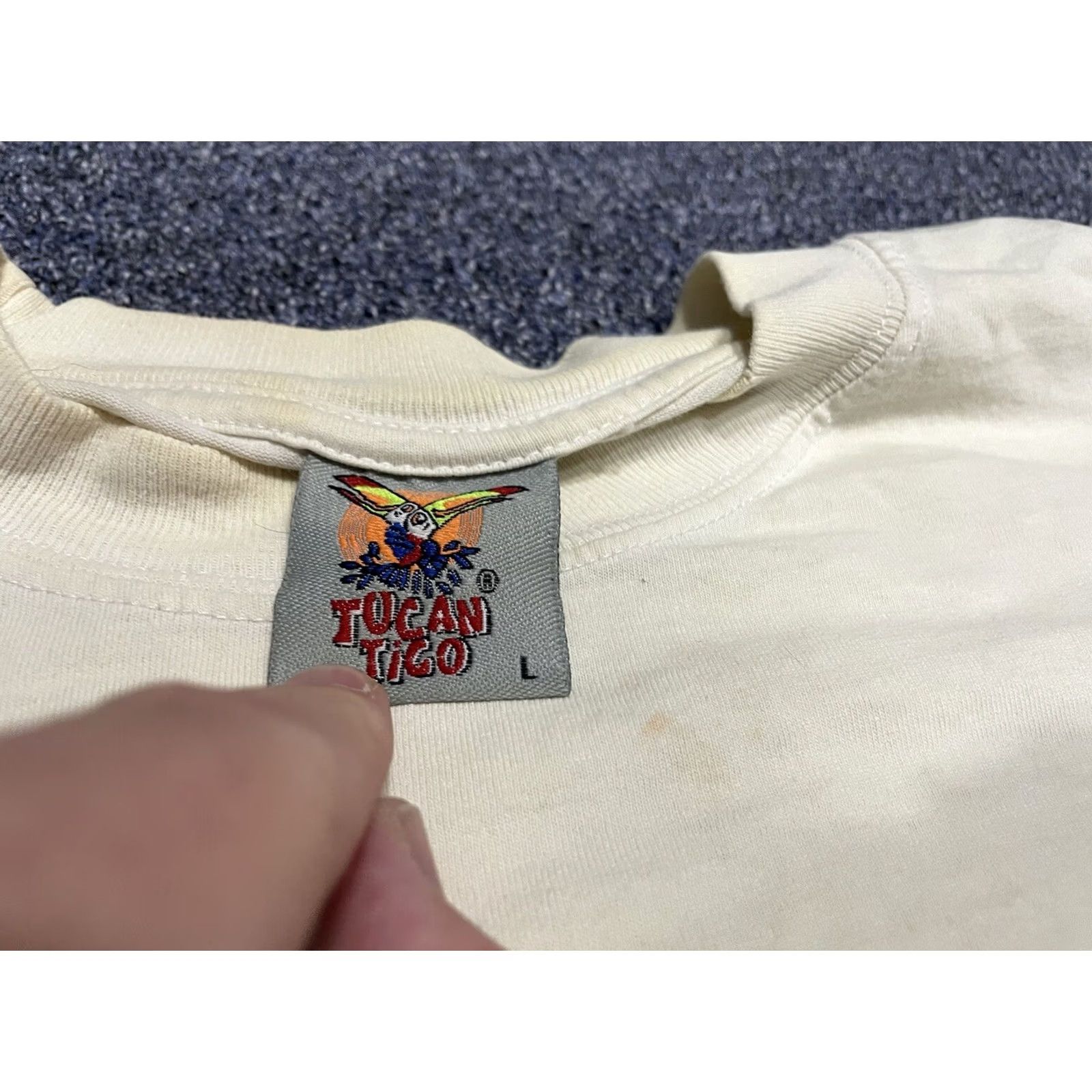 AAA VINTAGE 90s Human Evolution Rafting Mens T-shirt L White K2 Size US L / EU 52-54 / 3 - 3 Thumbnail