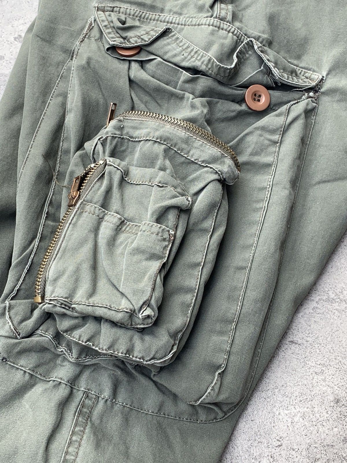 Japanese Brand × PPFM × Tete Homme BUKBANG 3d multipocket cargo pants Size US 31 - 9 Thumbnail