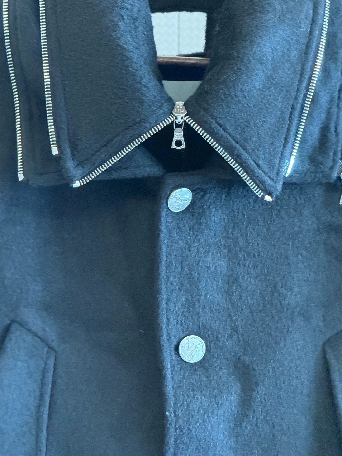 Other NULLUS 24FW Black Convertible Collar Wool Men's Top Jkt Size US S / EU 44-46 / 1 - 2 Thumbnail