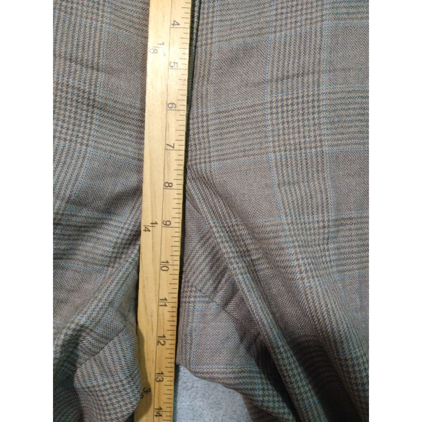 Pendleton VINTAGE Pendleton Dress Pants Women 10P Beige Plaid Wool Trousers Size 32" / US 10 / IT 46 - 4 Thumbnail