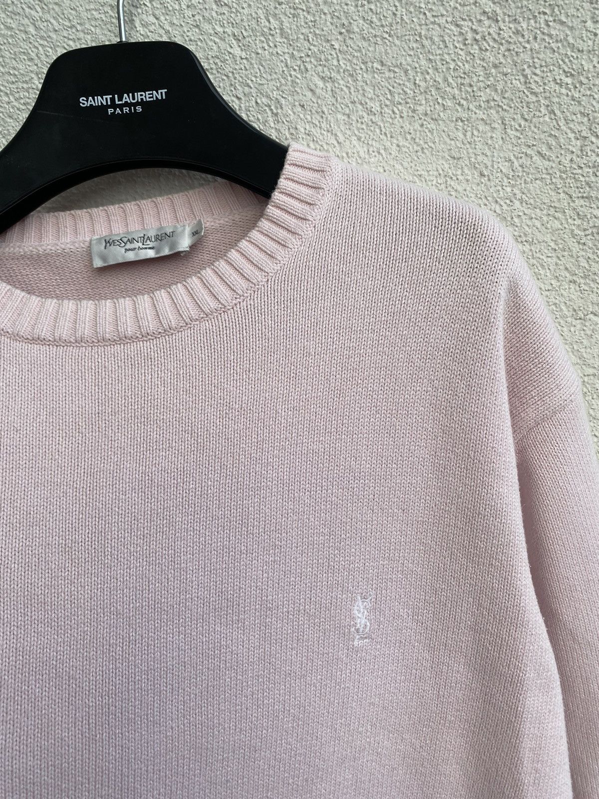 Yves Saint Laurent Pinky Cream YSL Sweater Knit Size US XXL / EU 58 / 5 - 11 Thumbnail