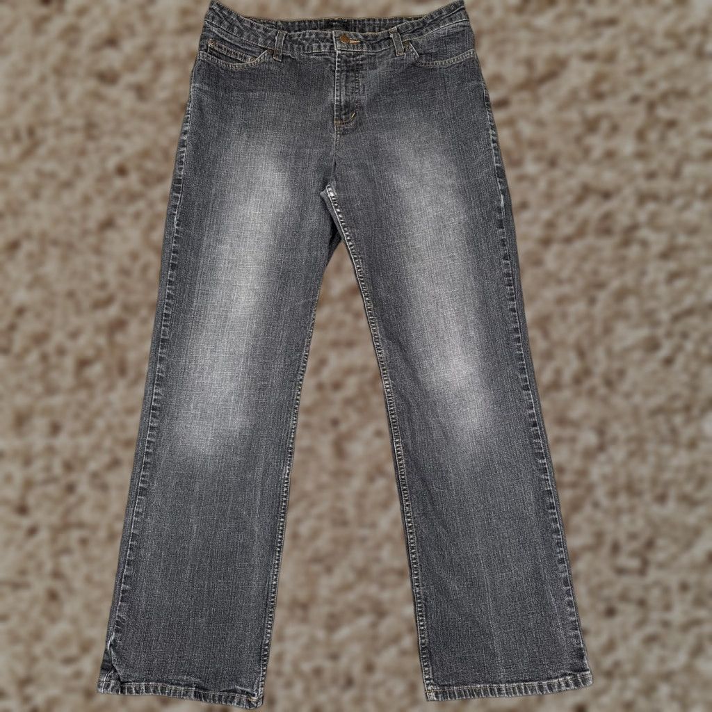 Vintage Westbound Jeans Womens 14 Gray Straight Leg Stretch Denim Mid Rise Casual Size 36" / US 14 / IT 50 - 1 Thumbnail