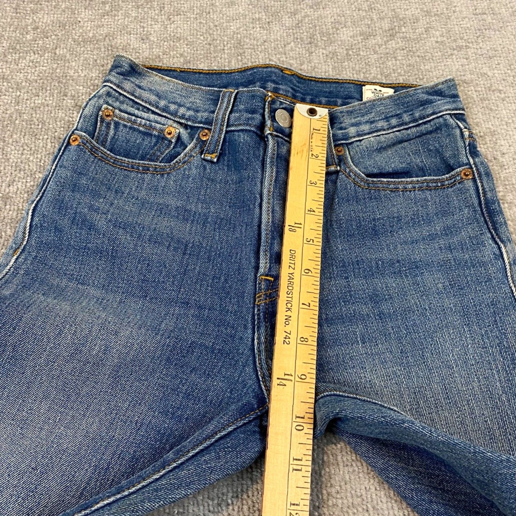 Levi's Levi's Women's Tapered Jeans 24x27.5 Blue Wash 90s Retro Cotton Denim Mid Rise Button Fly Size 42" / US 20 - 6 Thumbnail