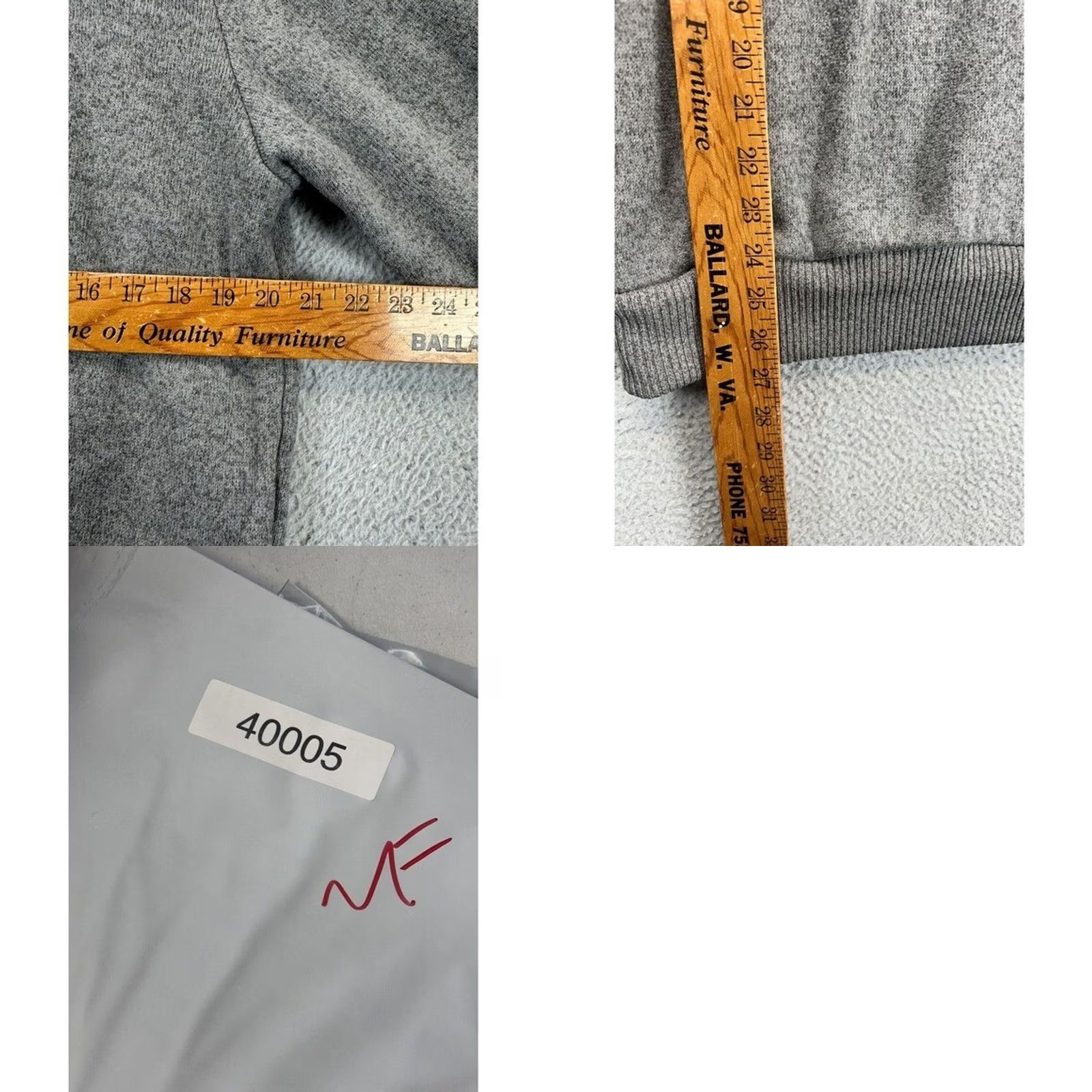 The North Face The North Face Pullover Sweatshirt Mens Large Fleece Lined Quarter Zip Gray Solid Zipper Breathing Polyester Walking Size US L / EU 52-54 / 3 - 9 Thumbnail